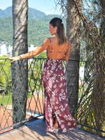 vestido Valéria Marrom