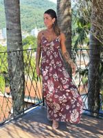 vestido Valéria Marrom