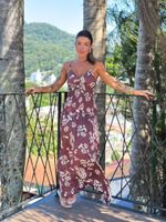vestido Valéria Marrom