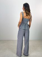 Calça Thalita  Chumbo Listrada