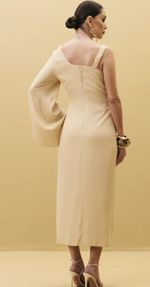Vestido Feminino Super Midi Com Metal