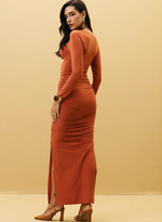 Vestido Feminino Com Franzidos 