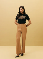 Calça Feminina Reta Em P.U.