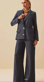 CALCA FEMININA ALFAIATARIA WIDE LEG COM BARRA LARGA 