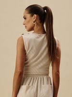 BLUSA FEMININA COM DETALHES E BOTOES