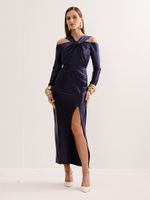 SAIA FEMININA HIPER MIDI COM FENDA 