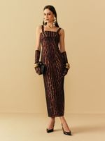 VESTIDO FEMININO HIPER MIDI ESTAMPADO 