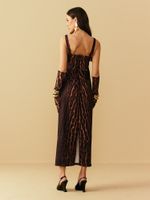 VESTIDO FEMININO HIPER MIDI ESTAMPADO 