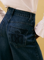  CALCA FEMININA KATE WIDE LEG COM BORDADO