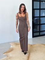 Vestido Cleo Marrom