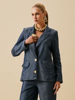 BLAZER FEMININO ALONGADO COM AJUSTE LATERAL