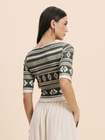 BLUSA FEMININA JUSTA ESTAMPADA