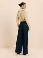 CALCA FEMININA ALFAIATARIA WIDE LEG COM BOTOES 