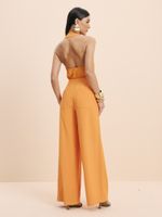 CALCA FEMININA PANTALONA COM MACRAME 