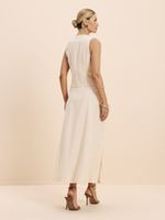 SAIA FEMININA HIPER MIDI COM BOTOES
