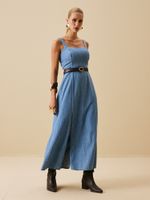 VESTIDO FEMININO EVASE JEANS