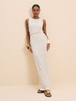VESTIDO FEMININO HIPER MIDI COM CINTO DE CORDAO 