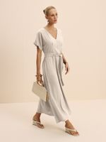 VESTIDO FEMININO SUPER MIDI COM PREGAS