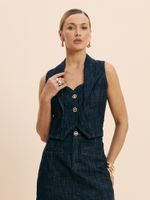 COLETE FEMININO COM LAPELA 