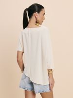 BLUSA FEMININA ASSIMETRICA COM VOLUME 