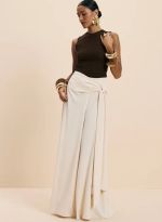 CALCA FEMININA PALAZZO COM MAXI FAIXA 