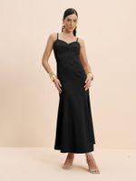 VESTIDO FEMININO SEREIA COM RECORTES 