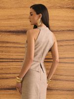 BLUSA FEMININA ESTILO COLETE 