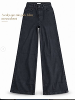 CALÇA WIDE LEG PRETA TEYAC