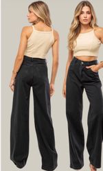 CALÇA WIDE LEG PRETA TEYAC