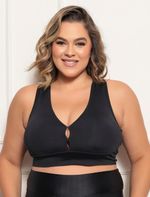 Top Nadador Preto- Plus Size