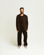 CAMISA LINHO OVERSIZED MANGA LONGA PRETA