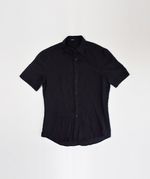 CAMISA LINHO SLIM MANGA CURTA PRETA