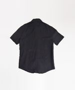 CAMISA LINHO SLIM MANGA CURTA PRETA