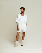 CAMISA LINHO OVERSIZED MANGA CURTA BRANCA