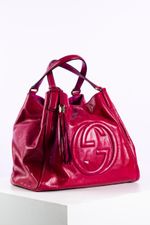 Bolsa Gucci Soho Shopper verniz rosa