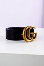 Cinto Gucci GG Interlocking preto