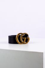 Cinto Gucci GG Interlocking preto