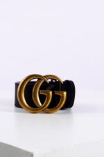Cinto Gucci GG Interlocking preto