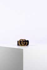Cinto Gucci GG Interlocking preto