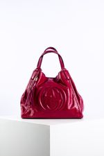 Bolsa Gucci Soho Shopper verniz rosa