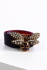 Cinto Gucci Queen Margareth Bee preto