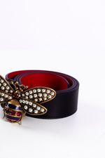 Cinto Gucci Queen Margareth Bee preto