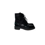 Bota Prada Preta Nylon e Couro
