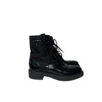 Bota Prada Preta Nylon e Couro