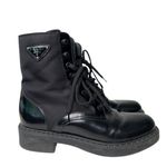 Bota Prada Preta Nylon e Couro