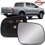 LENTE SUB RETRO LENTE RETROVISO COM BASE METAGAL DIR HILUX 2012/2015