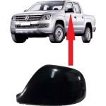 CAPA RETROVISOR PRETA LISA METAGAL ESQ AMAROK 2010