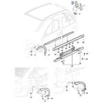 ACABAMENTO MOLDURA PORTA TRAZ G2 INTERN ORIGINAL ESQ CORSA 2002/2012