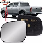 LENTE SUB RETRO LENTE RETROVISO COM BASE METAGAL ESQ HILUX 2012/2015