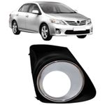 MOLDURA FAROL AUX GRADE P/CHOQUE PARACHOQUE TOYOTA COROLLA 12/13 GRAD P/CHO DIAN C/F PTO ARO CINZA LD